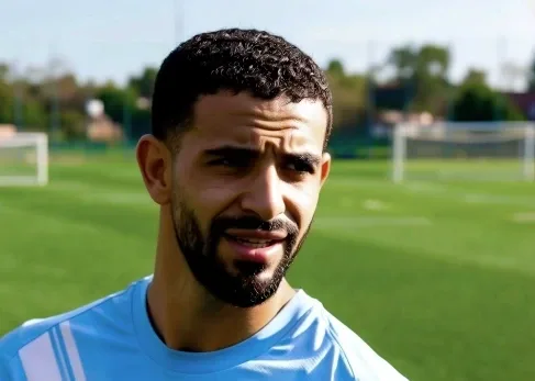 Rayan Ait-Nouri in action for Manchester City during a pre-season fixture