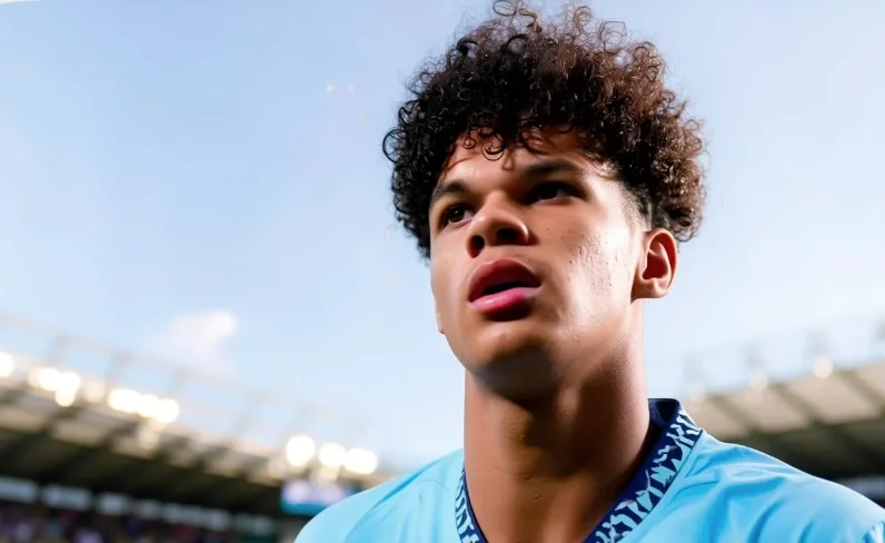 Nico O'Reilly in action for Manchester City during the 2025-26 season